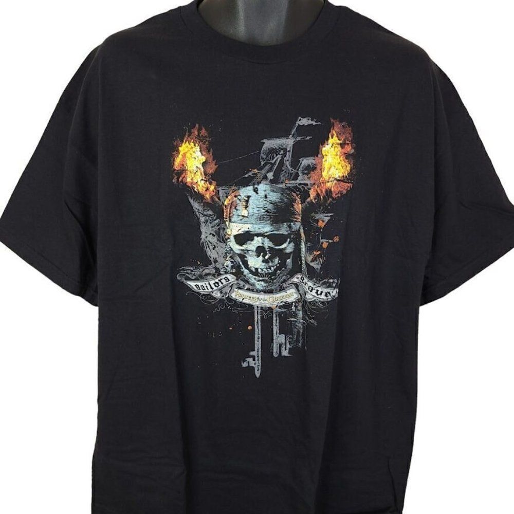 Pirates Of The Caribbean T Shirt Vintage 90s Y2K Disneyland Ride Film Series Men